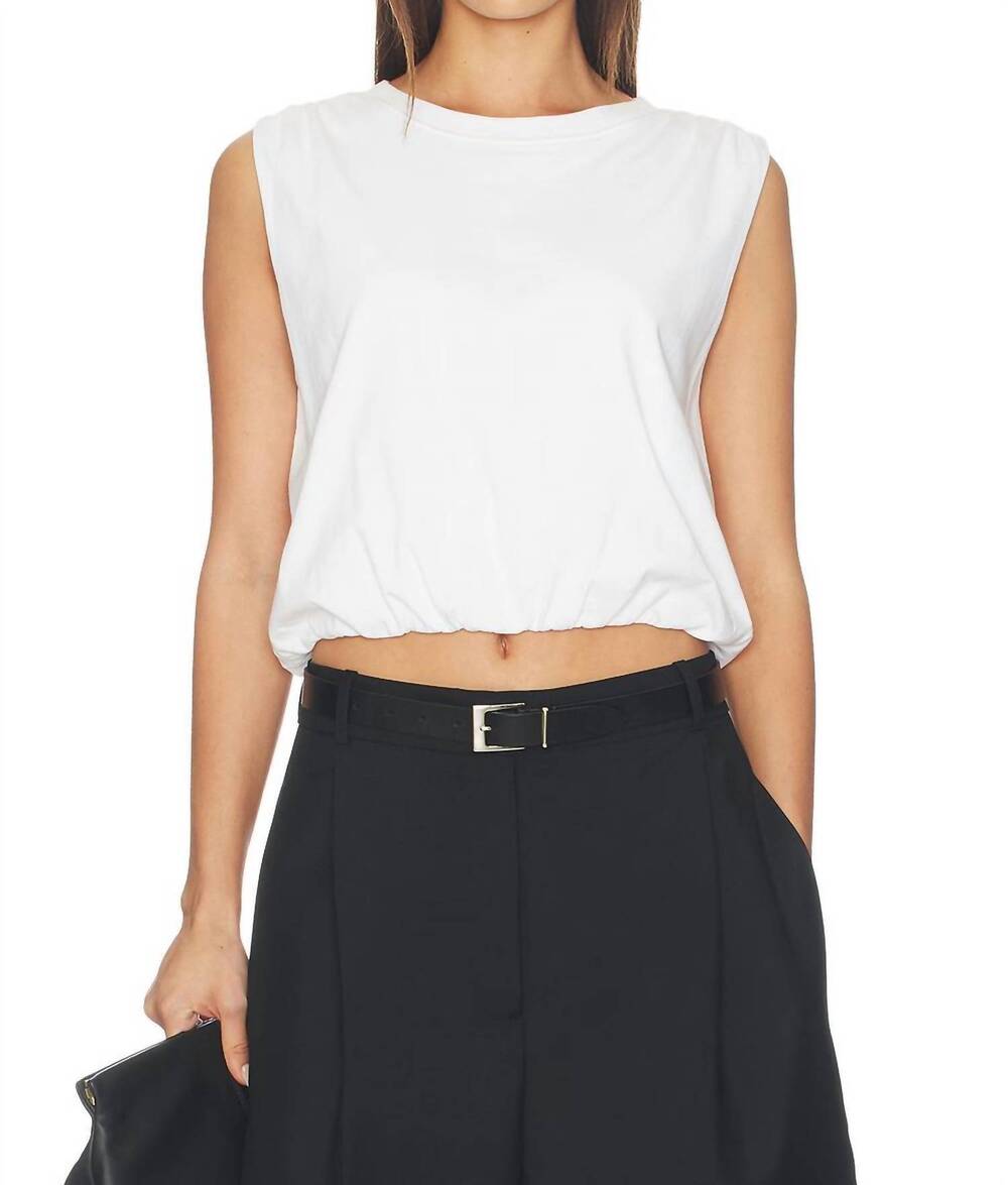 NEW RAG & BONE mica bubble top in white